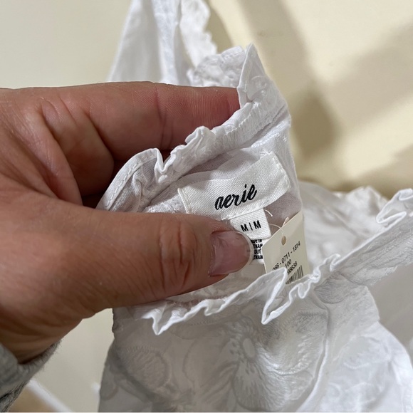 NWT Aerie Off-Duty Embroidered Cotton Nightie
Size M white pjs dress - Picture 8 of 11